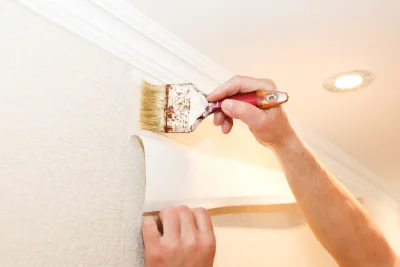 Pose de papier peint à Aubignosc — revêtements muraux et toiles de verre